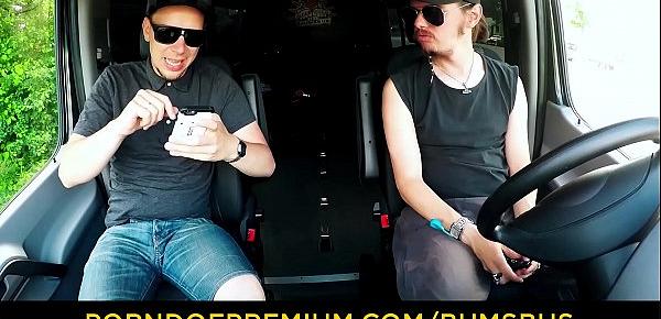  BUMS BUS - Public van fuck with voluptuous alternative German Queen Paris